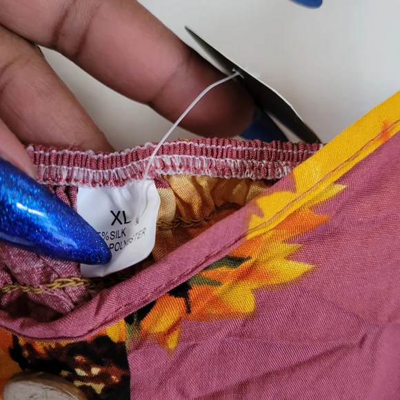 J & W Midi DRESS XL โ Blush Pink Sunflower w/ POCKETS-ALSO HAVE IN WHITE - Picture 4 of 7